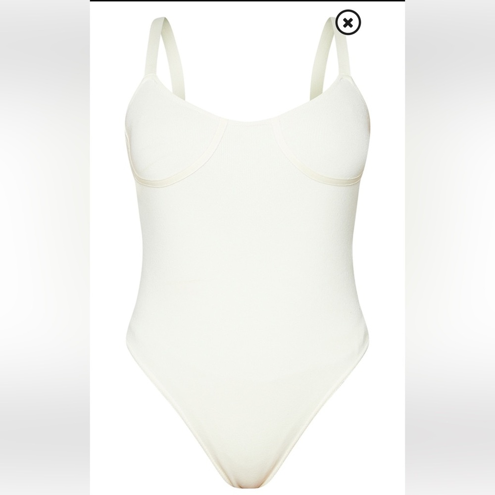 Pretty Little Thing Cream Bodysuit